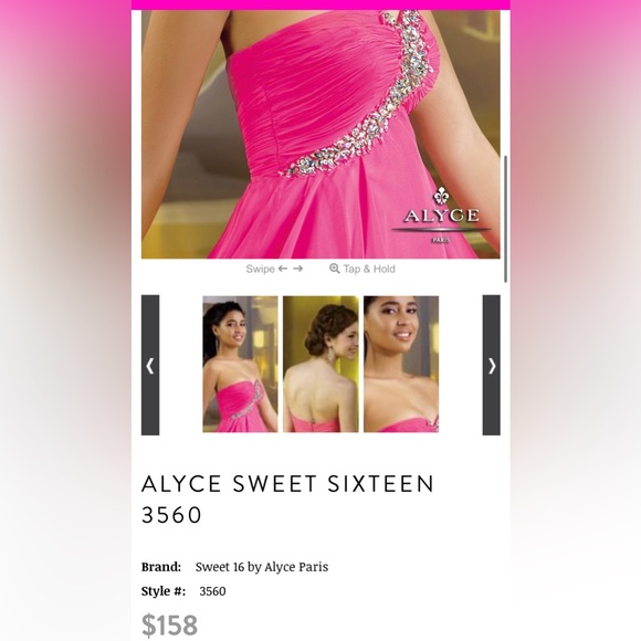 NWT Alyce Paris Semi Formal Party Dress WOW 💕PINK💕-Sold Out in Stores & Online - Picture 5 of 9